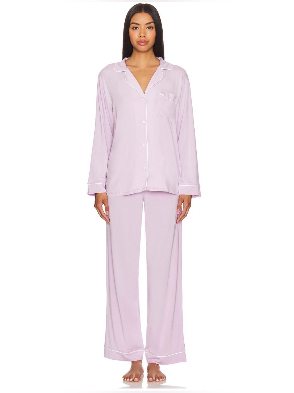 Eberjey Gisele Long PJ Set in Thistle/Size Large
